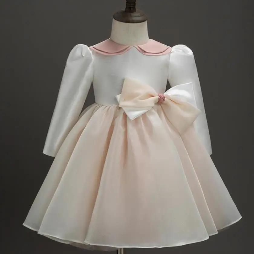 New Children's Princess Evening Gown Bow Long Sleeve Design Infant Birthday Baptism Eid Party Girls Dresses A3286
New Children's Princess Evening Gown Bow Long Sleeve Design Infant Birthday Baptism Eid Party Girls Dresses A3286