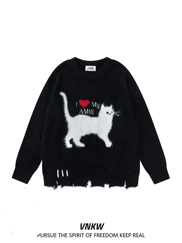 Vintage American College Sle Couple Knitted Sweater Fluffy Casual Embroidery Women's Sle Comfortable Midweight Long Sve
Vintage American College Sle Couple Knitted Sweater Fluffy Casual Embroidery Women's Sle Comfortable Midweight Long Sve