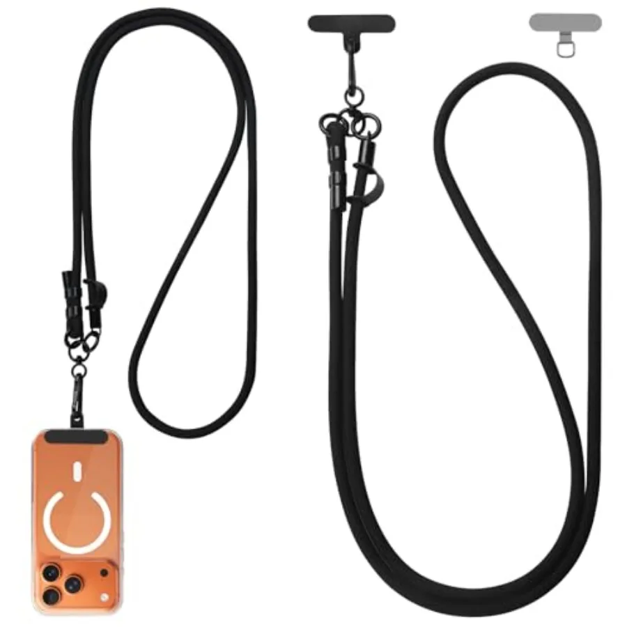 Phone Lanyard, Phone Strap Crossbody with 2 Pack Tether Tabs, Adjustable Anti-Theft Phone Strap for All Phones, Ranging from 8
Phone Lanyard, Phone Strap Crossbody with 2 Pack Tether Tabs, Adjustable Anti-Theft Phone Strap for All Phones, Ranging from 8
