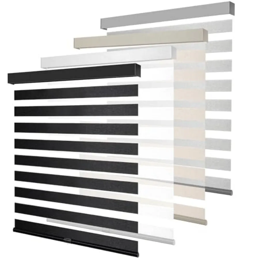 Cordless Zebra Blinds for Windows, Free-Stop Pull Down Roller Window Shades with Valance, Light Filtering Dual Layers Sheer Sha
Cordless Zebra Blinds for Windows, Free-Stop Pull Down Roller Window Shades with Valance, Light Filtering Dual Layers Sheer Sha
