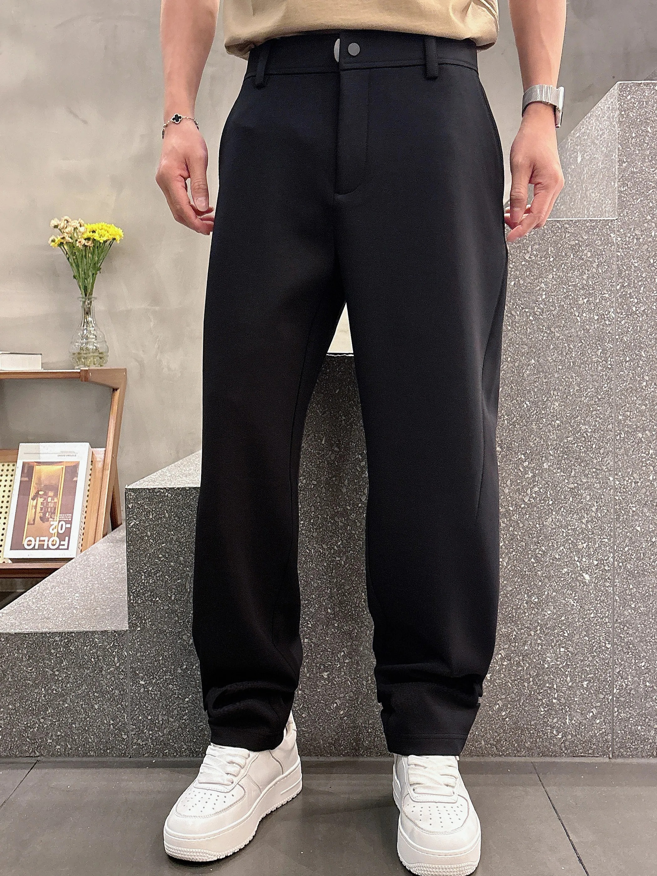 ntleman Men's Cotton Straight Leg Casual Pants Simple Design Autumn Winter Busin Trousers Comfortable Straight Fit Pants
ntleman Men's Cotton Straight Leg Casual Pants Simple Design Autumn Winter Busin Trousers Comfortable Straight Fit Pants