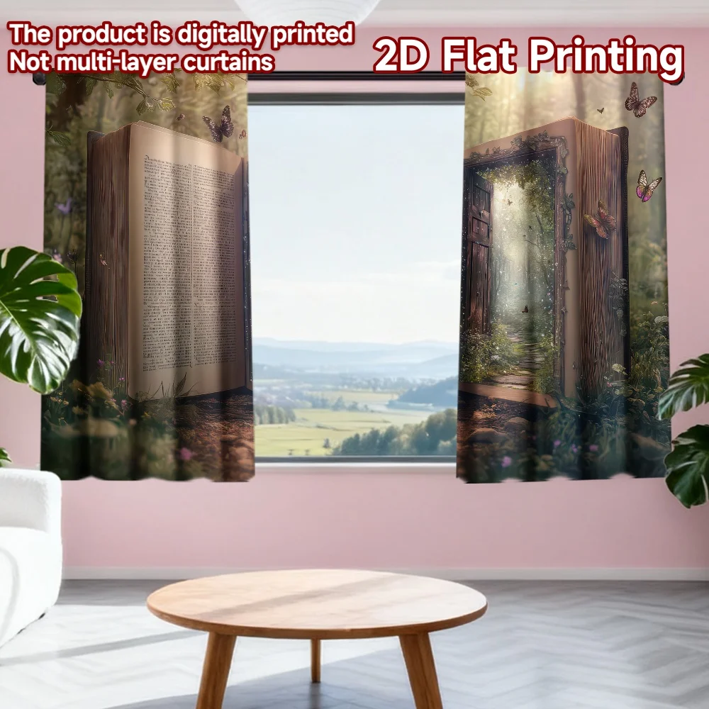 2D flat printing 2pcs Curtain Magical Book Forest Gateway Digital Printed Polyester Drapes Birthday Party for Bedroom Living
2D flat printing 2pcs Curtain Magical Book Forest Gateway Digital Printed Polyester Drapes Birthday Party for Bedroom Living