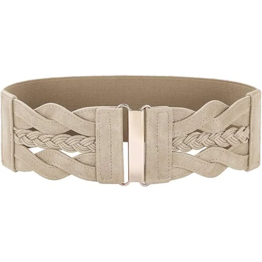 Women's Elastic Wide Belts Vintage Stretchy Belt Retro Fashion Cinch Belts for Dresses,Medium,Apricot
Women's Elastic Wide Belts Vintage Stretchy Belt Retro Fashion Cinch Belts for Dresses,Medium,Apricot