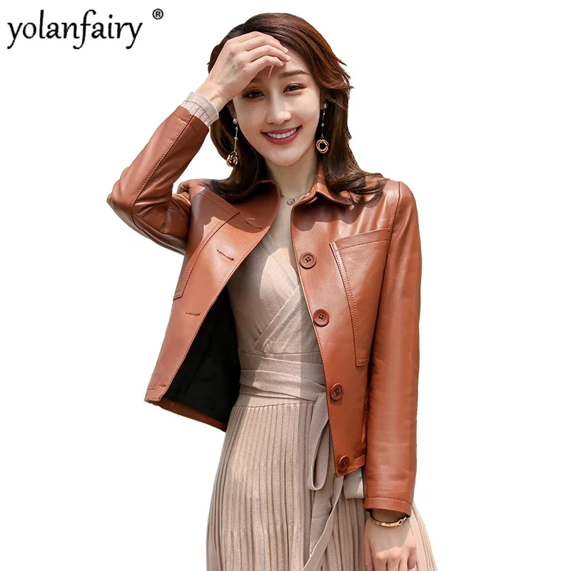 2020 Sheepskin Coat Spring Genuine Leather Jacket Women Autumn Korean Casual Real Leather Jackets Veste Cuir Femme Z91757 KJ4317
2020 Sheepskin Coat Spring Genuine Leather Jacket Women Autumn Korean Casual Real Leather Jackets Veste Cuir Femme Z91757 KJ4317