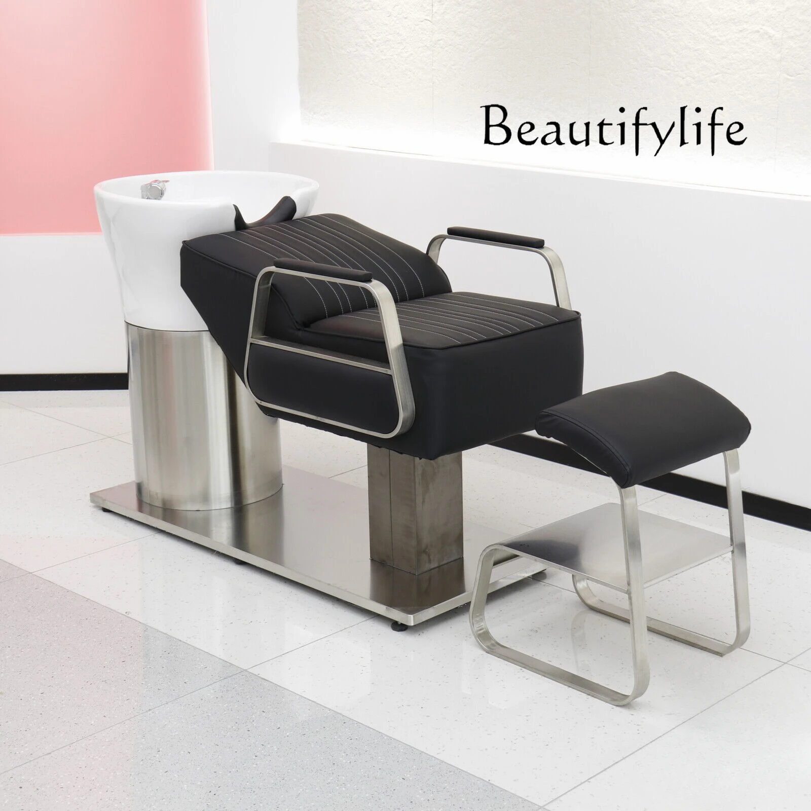 Barber Shop Shampoo Chair for Hair Salon Lying Half Flushing Bed Stainless Steel Ceramic Hair Shampoo Chair
Barber Shop Shampoo Chair for Hair Salon Lying Half Flushing Bed Stainless Steel Ceramic Hair Shampoo Chair