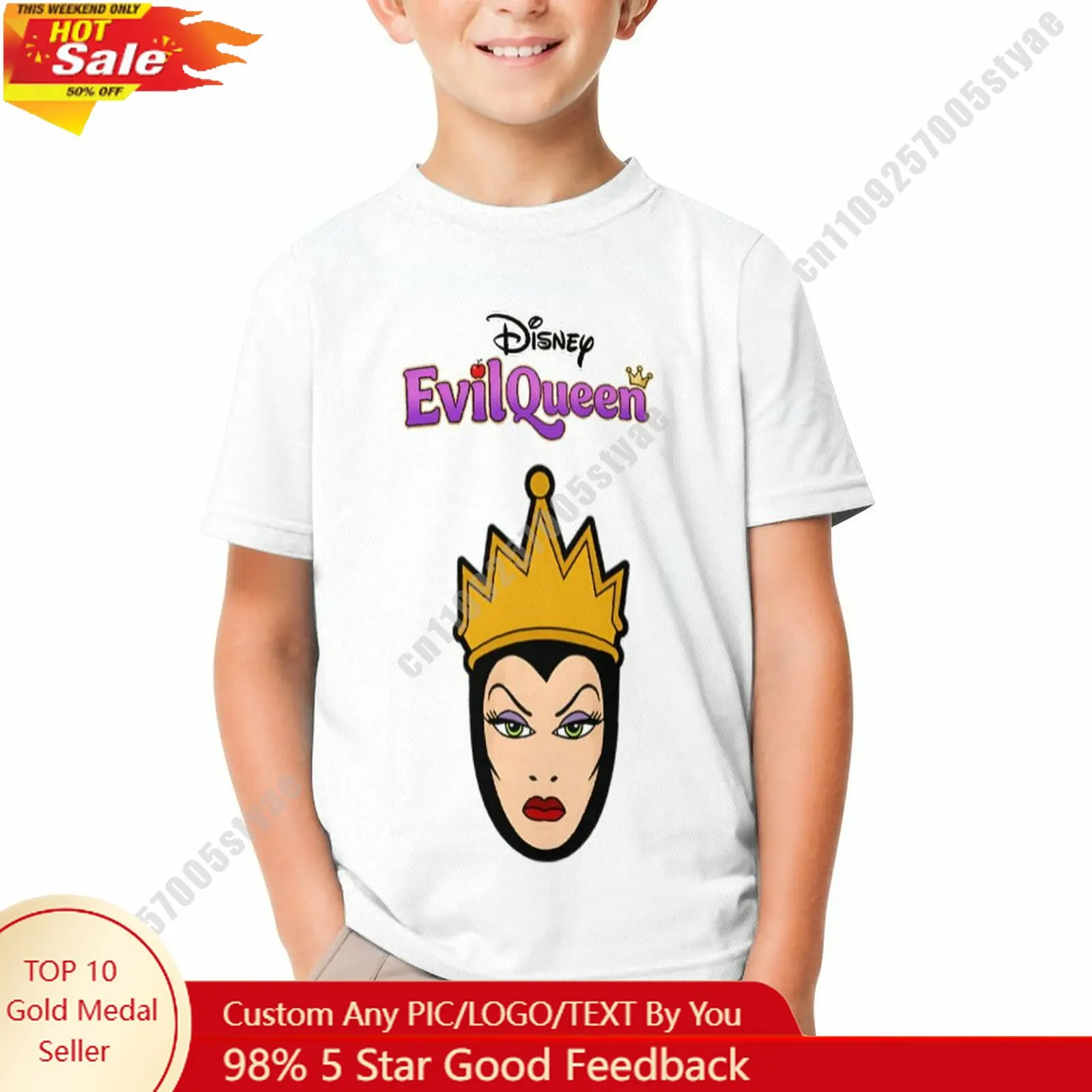 The Evil Queen T Shirt Disney Boy Girl Custom Short Sleeve Top Breathable Soft Casual Cotton Print Summer Crew Neck Children Tee
The Evil Queen T Shirt Disney Boy Girl Custom Short Sleeve Top Breathable Soft Casual Cotton Print Summer Crew Neck Children Tee