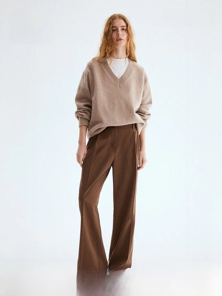 H&M Summer New Women's Suit Pants 1322846 Elegant Professional Looking Casual Comfortable Fit High Waist Straight Leg Trousers
H&M Summer New Women's Suit Pants 1322846 Elegant Professional Looking Casual Comfortable Fit High Waist Straight Leg Trousers