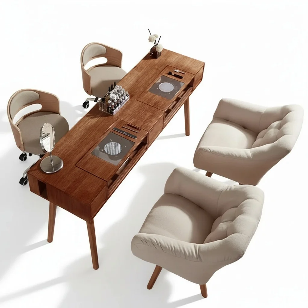 Manicure Table with Wood Top, Nail Salon Desk with Dust Collector, Modern Luxury Durable Commercial Beauty Salon Furniture
Manicure Table with Wood Top, Nail Salon Desk with Dust Collector, Modern Luxury Durable Commercial Beauty Salon Furniture
