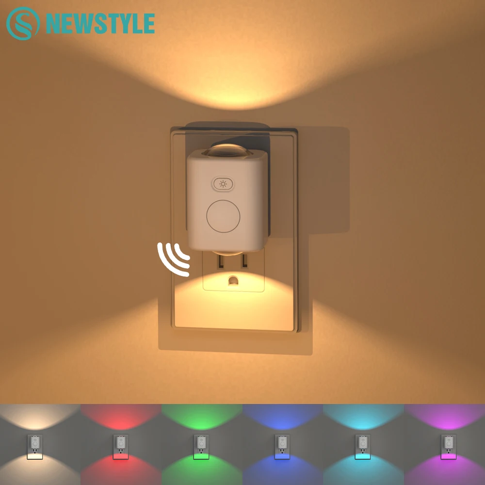 EU Plug-in LED Night Light Dimmable 30-100LM Warm White+RGB Motion Sensor Wall Lamp for Bedroom Hallway Stairway Home Decor
EU Plug-in LED Night Light Dimmable 30-100LM Warm White+RGB Motion Sensor Wall Lamp for Bedroom Hallway Stairway Home Decor