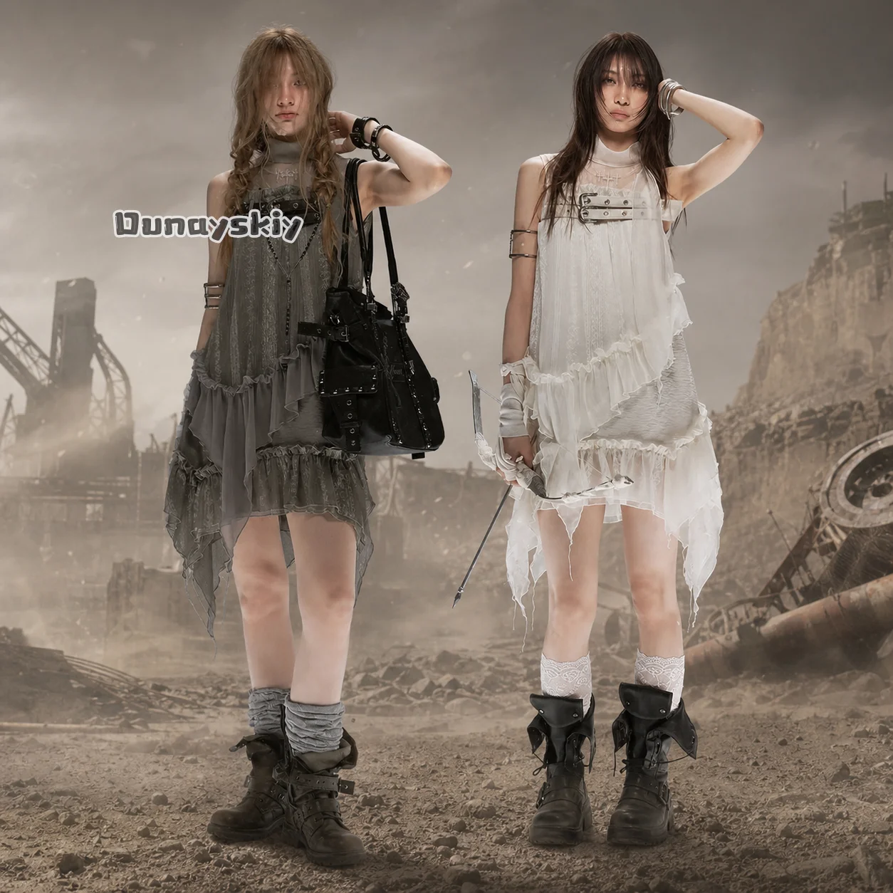 KS*09Jirai Kei Gothic Cross Embroidery Belt Spliced Mesh Tiered Slip Dress With Choker Armor Lace Irregular Ruffle Mini Dress
KS*09Jirai Kei Gothic Cross Embroidery Belt Spliced Mesh Tiered Slip Dress With Choker Armor Lace Irregular Ruffle Mini Dress