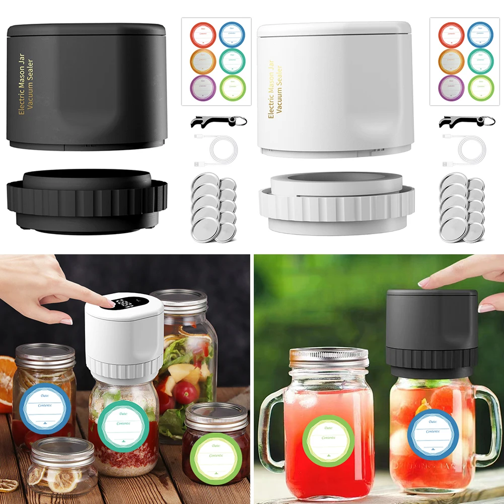 All-in-One Jars Sealer Electric Jar Vacuum Sealer Kit DC 5V Cordless Automatic Jar Sealer Set for Wide Regular Mouth Mason Jars
All-in-One Jars Sealer Electric Jar Vacuum Sealer Kit DC 5V Cordless Automatic Jar Sealer Set for Wide Regular Mouth Mason Jars