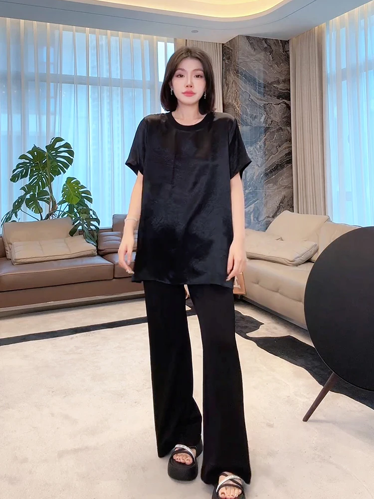 Футболка ME Homeyang из 100% ацетата с черным кружевом и вырезами, удобная, универсальная, с коротким рукавом, для повседневной носки, летняя, тонкая, с круглым вырезом
Футболка ME Homeyang из 100% ацетата с черным кружевом и вырезами, удобная, универсальная, с коротким рукавом, для повседневной носки, летняя, тонкая, с круглым вырезом