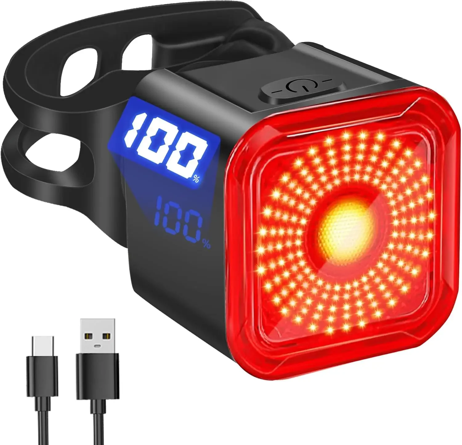 Smart Bike Tail Light with LED Display, USB-C Rechargeable, 6 Modes, IP55 Waterproof, Super Bright for Night Riding
Smart Bike Tail Light with LED Display, USB-C Rechargeable, 6 Modes, IP55 Waterproof, Super Bright for Night Riding