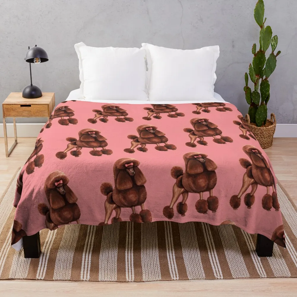Poodle Pattern - Pink Throw Blanket Flannel Fabric Moving Blanket
Poodle Pattern - Pink Throw Blanket Flannel Fabric Moving Blanket