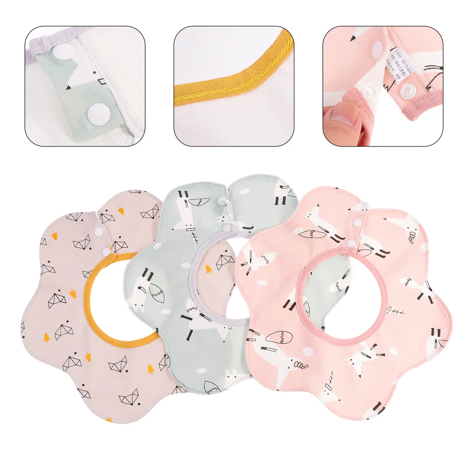 3Pcs 360 Degree Rotate Baby Bibs Soft Cotton Drool Towel for Toddler Feeding Waterproof Design Easy Carry Portable Infant Bib
3Pcs 360 Degree Rotate Baby Bibs Soft Cotton Drool Towel for Toddler Feeding Waterproof Design Easy Carry Portable Infant Bib