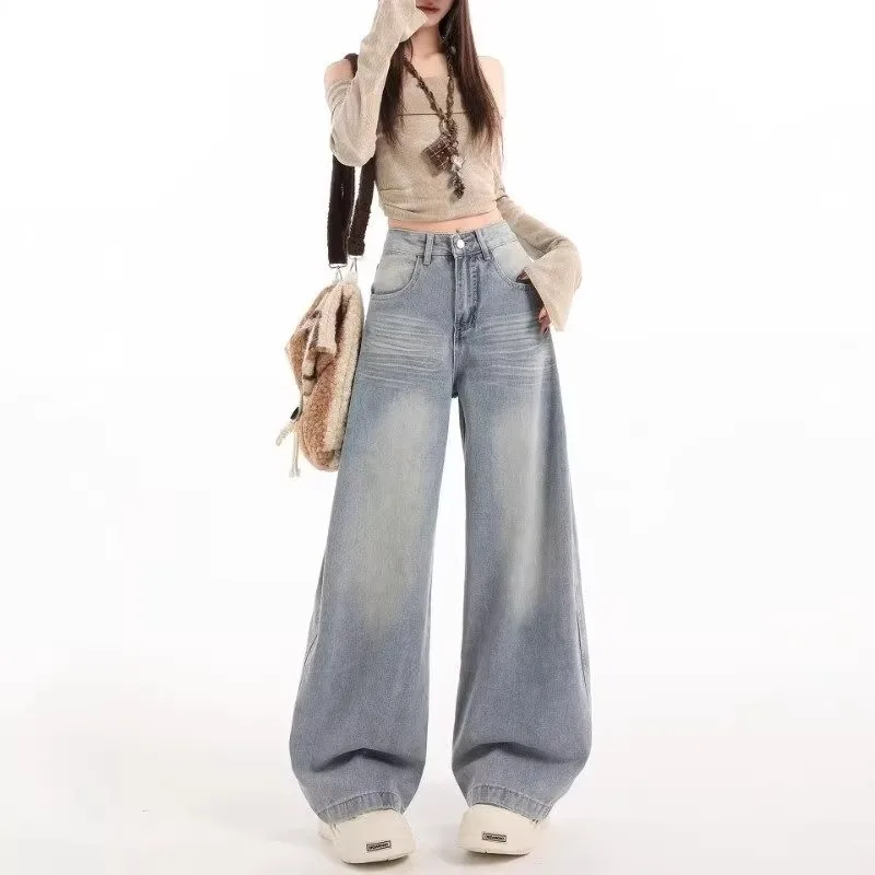 American Street Retro Crease Jeans Women's New Loose High Waist Drape Thin Versatile Wide Leg Pants Tide Y2k
American Street Retro Crease Jeans Women's New Loose High Waist Drape Thin Versatile Wide Leg Pants Tide Y2k