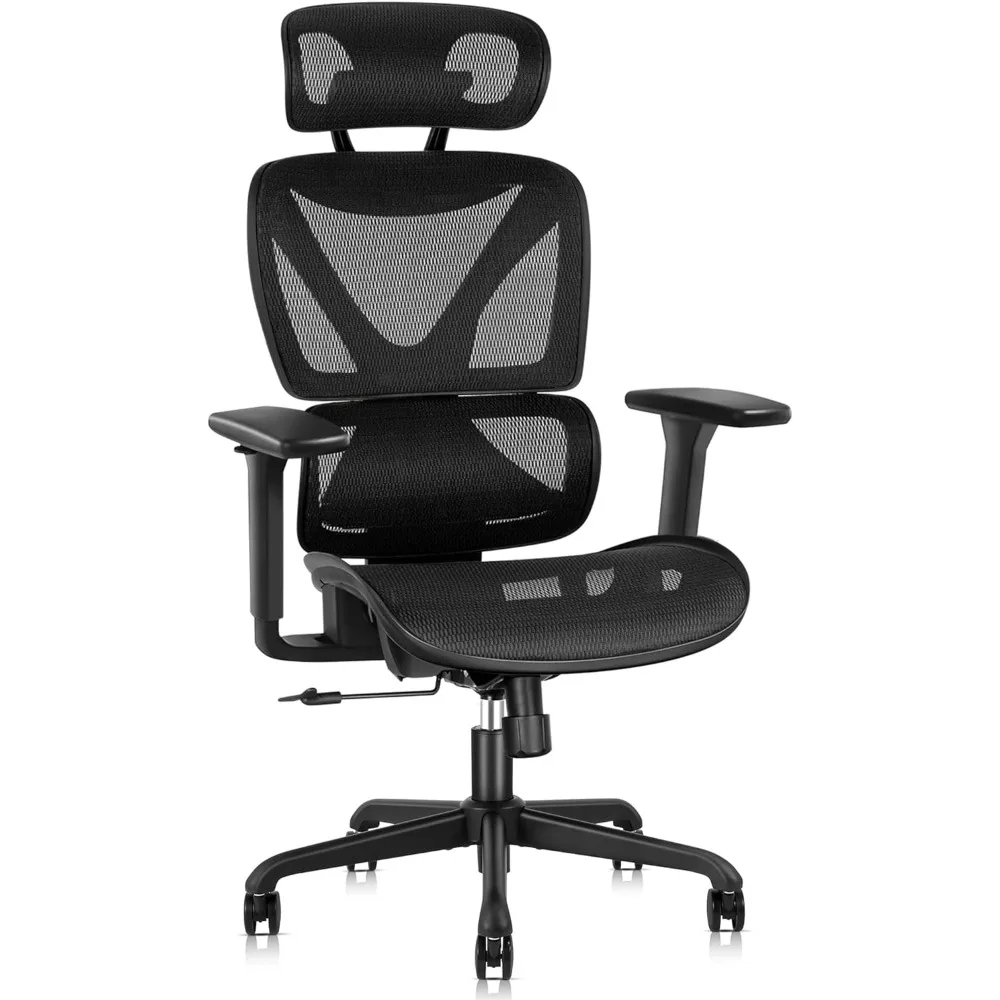 Ergonomic Office Chair with Lumbar Support, Big and Tall Mesh Chairs with Adjustable 3D Arms, Headrest & Soft Seat
Ergonomic Office Chair with Lumbar Support, Big and Tall Mesh Chairs with Adjustable 3D Arms, Headrest & Soft Seat