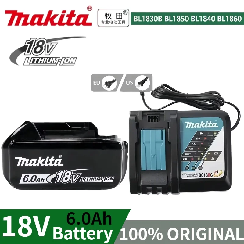 100% 18V Makita Battery 6.0Ah Lithium ion Replacement Battery can replace BL1830B BL1840B BL1850B LXT400 with charger package
100% 18V Makita Battery 6.0Ah Lithium ion Replacement Battery can replace BL1830B BL1840B BL1850B LXT400 with charger package