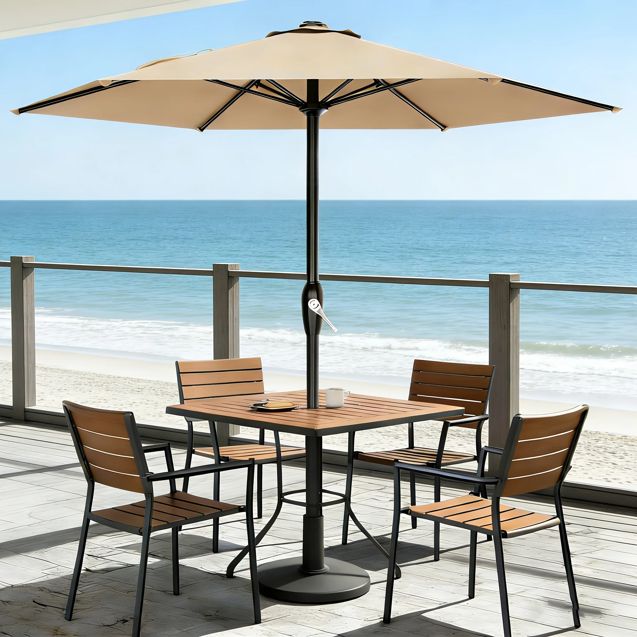 7.5' Umbrella Outdoor Patio, Pool Market Umbrella W/ 6 Fiberglass Ribs, Table Umbrella with Crank UV Protection for Porch, Deck, Yard, Garden
7.5' Umbrella Outdoor Patio, Pool Market Umbrella W/ 6 Fiberglass Ribs, Table Umbrella with Crank UV Protection for Porch, Deck, Yard, Garden