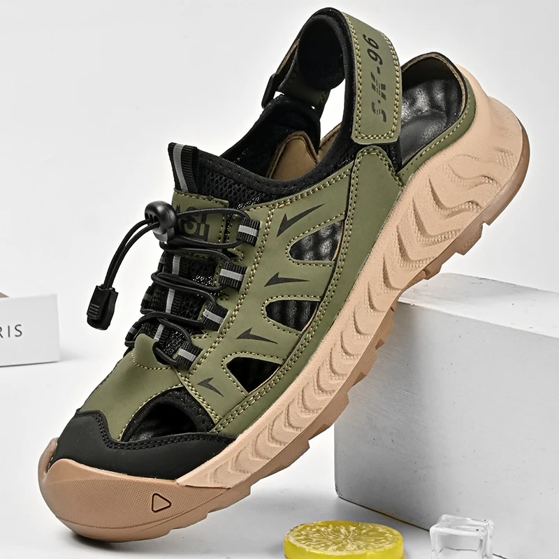 Sandals for Men, Summer Closed-Toe Beach Shoes, Outdoor Water-Resistant Non-Slip Casual Sports Shoes, Outdoor Hiking Shoes for M
Sandals for Men, Summer Closed-Toe Beach Shoes, Outdoor Water-Resistant Non-Slip Casual Sports Shoes, Outdoor Hiking Shoes for M