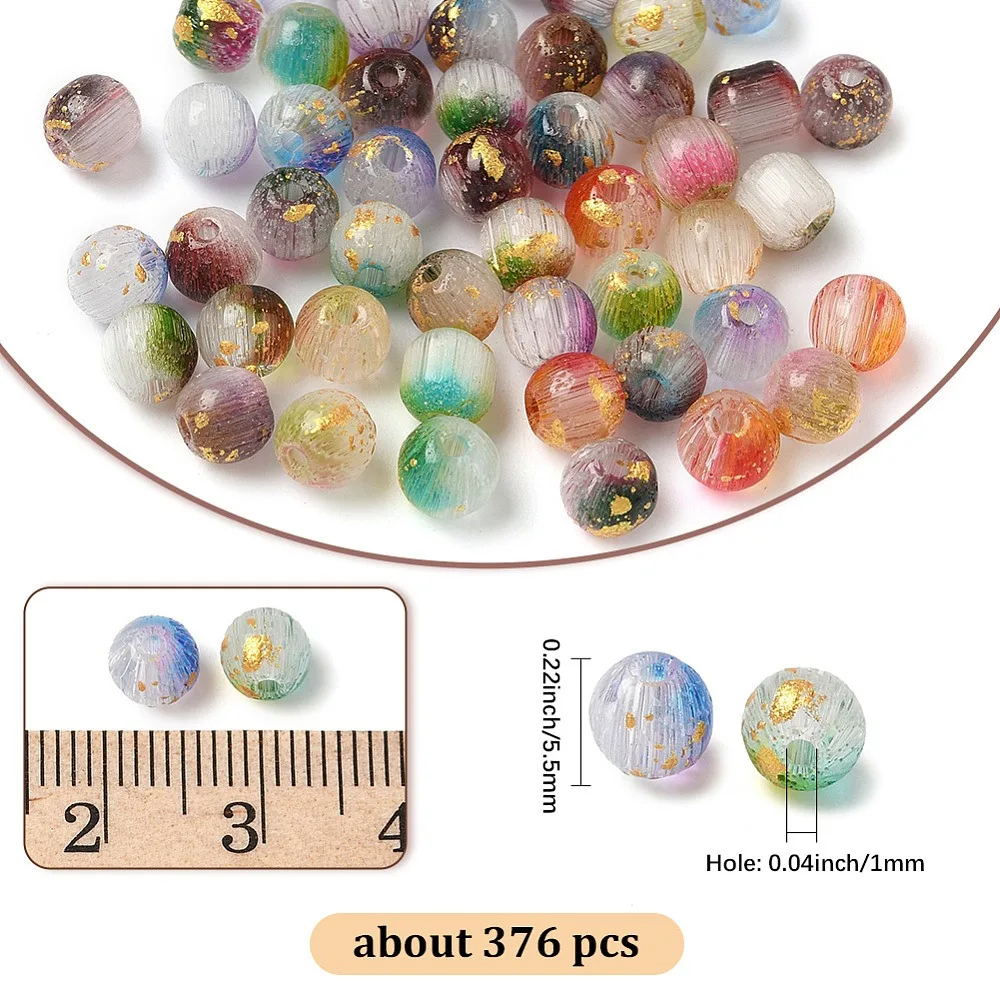 376Pcs Cat Eye Beads Drawbench Style Round Gold Foil Mixed Color 5.5mm Hole: 1mm
376Pcs Cat Eye Beads Drawbench Style Round Gold Foil Mixed Color 5.5mm Hole: 1mm