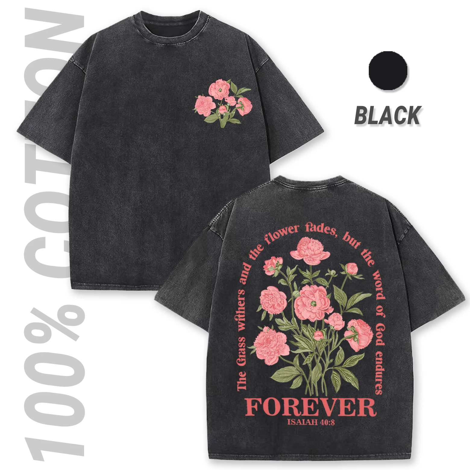 The Grass Withers And The Flower Fades Washed Women T-Shirt Summer Cotton T Shirts Comfortable Unisex Tee Top Soft Short Female
The Grass Withers And The Flower Fades Washed Women T-Shirt Summer Cotton T Shirts Comfortable Unisex Tee Top Soft Short Female