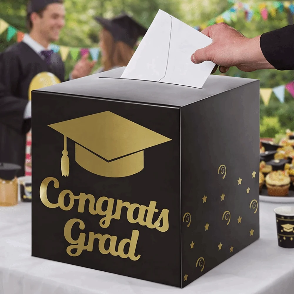 Creative Black Golden Graduation Game Gift Box Paper Foldable Congrats Grad Card Box Lightweight DIY Money Box Class of 2026
Creative Black Golden Graduation Game Gift Box Paper Foldable Congrats Grad Card Box Lightweight DIY Money Box Class of 2026
