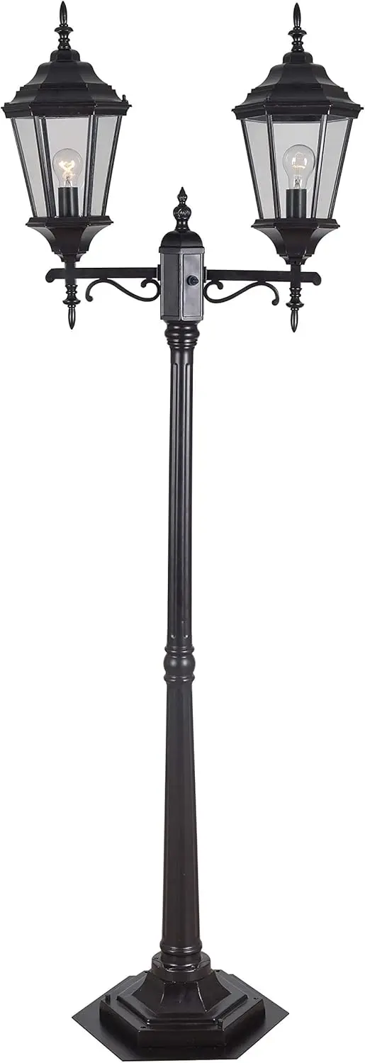 Home Villa 93434ORB 6' Traditional 2-Light Decorative Vintage Outdoor Portable Street Lamp with Clear Glass Panels for De
Home Villa 93434ORB 6' Traditional 2-Light Decorative Vintage Outdoor Portable Street Lamp with Clear Glass Panels for De