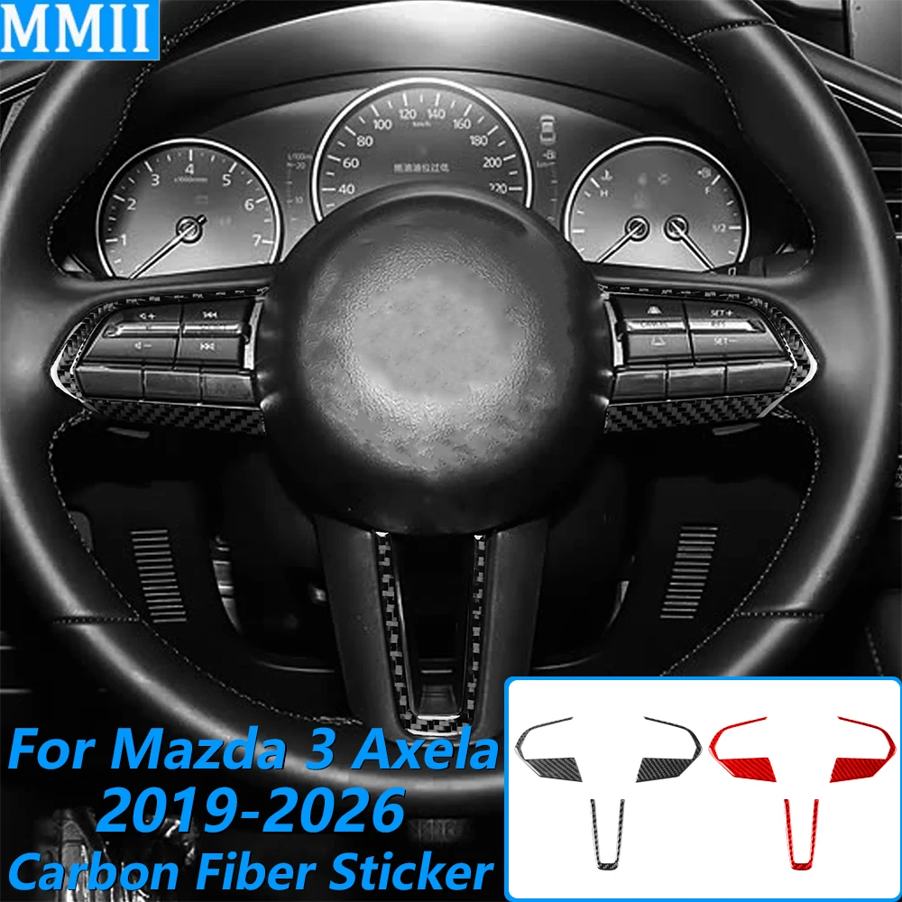 For Mazda 3 Axela 2019-2026 Carbon Fiber Steering Wheel Button Chin Panel Cover Decorative Set Car Accessories Interior Sticker
For Mazda 3 Axela 2019-2026 Carbon Fiber Steering Wheel Button Chin Panel Cover Decorative Set Car Accessories Interior Sticker