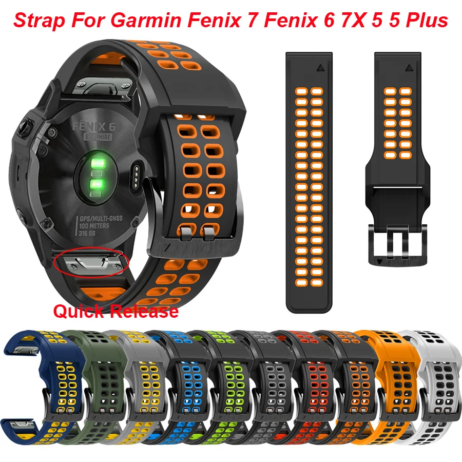 26MM Quick Release Strap For Garmin Fenix 7X 6X 5X smart watch band Silicone 22mm Bracelet for fenix 5 6 7 Forerunner 935 Correa
26MM Quick Release Strap For Garmin Fenix 7X 6X 5X smart watch band Silicone 22mm Bracelet for fenix 5 6 7 Forerunner 935 Correa