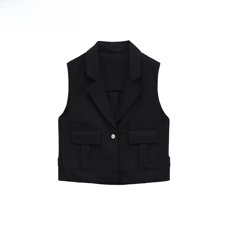 ZBZR Spring New Women's Faion Blend Vest Sle Top Ele Personali Match All Seasons Single Button Pure Color Polyester...
ZBZR Spring New Women's Faion Blend Vest Sle Top Ele Personali Match All Seasons Single Button Pure Color Polyester...