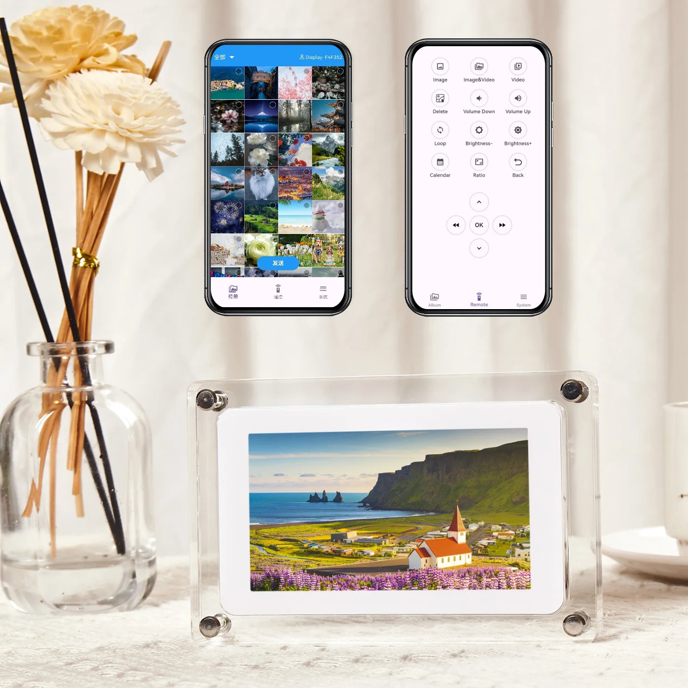 Maovz WiFi 7-inch digital video frame with AlbumLink app Calendar built-in local WiFi file transfer 8GB memory 1500mah battery
Maovz WiFi 7-inch digital video frame with AlbumLink app Calendar built-in local WiFi file transfer 8GB memory 1500mah battery