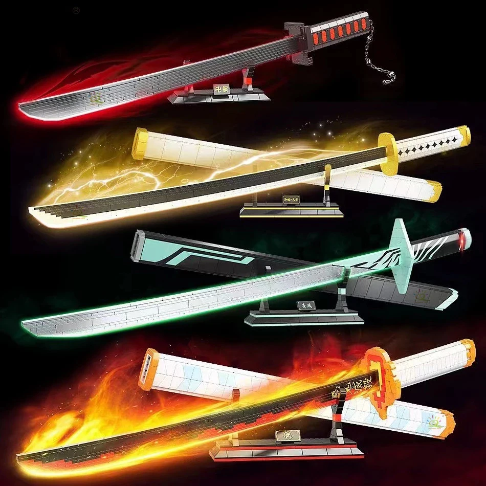 Luminous Samurai Sword Building Blocks Rengoku Blade Katana Demon Slayer Anime Butterfly Knife Weapon Bricks Child Toys Gift
Luminous Samurai Sword Building Blocks Rengoku Blade Katana Demon Slayer Anime Butterfly Knife Weapon Bricks Child Toys Gift