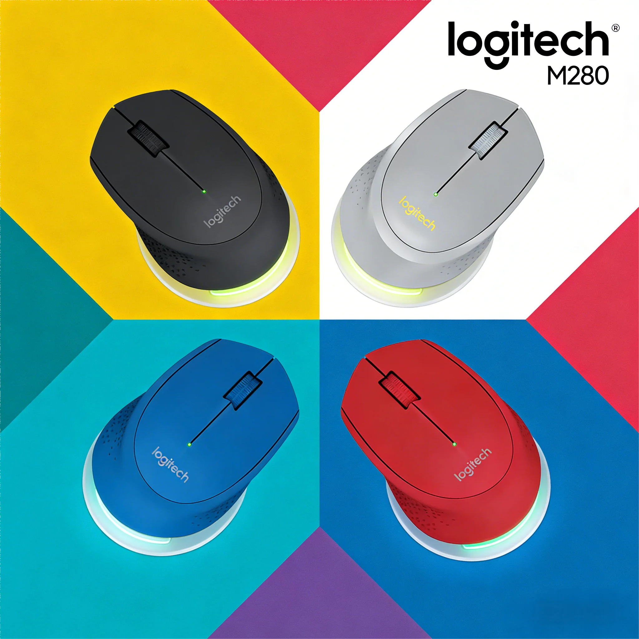 Бесшумная энергосберегающая беспроводная мышь M280/M330 для дома и игр
Бесшумная энергосберегающая беспроводная мышь M280/M330 для дома и игр