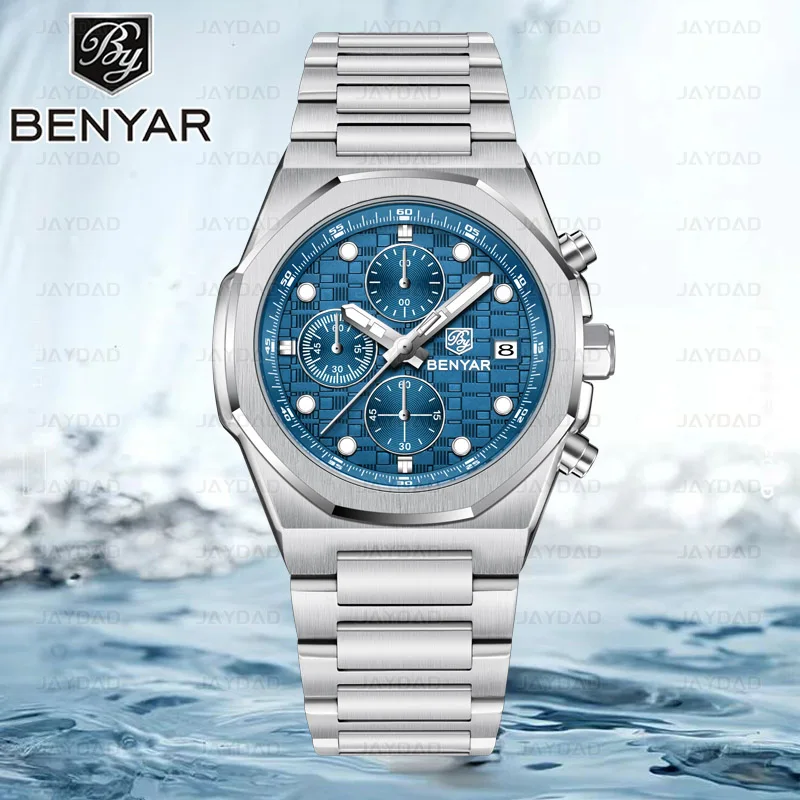 2024, новые часы BENYAR, мужские роскошные брендовые хронографы, мужские спортивные часы, водонепроницаемые кварцевые часы из нержавеющей стали, Relojes Hombre
2024, новые часы BENYAR, мужские роскошные брендовые хронографы, мужские спортивные часы, водонепроницаемые кварцевые часы из нержавеющей стали, Relojes Hombre