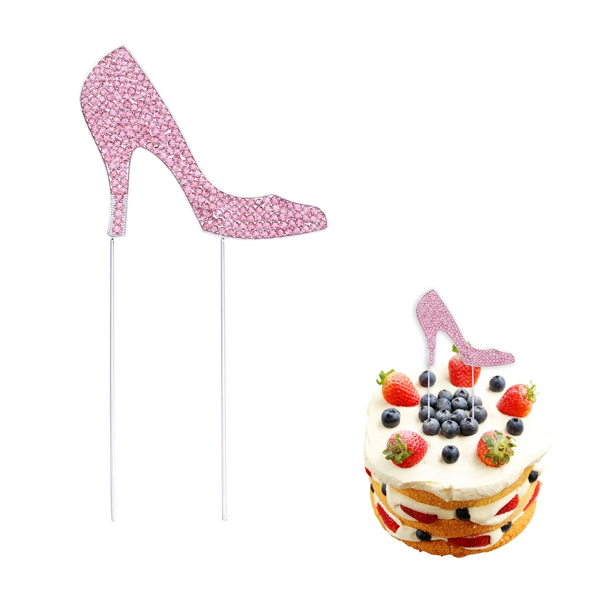 Gorgeous High Heels Shaped Cake Topper Rhinestone Picks Wedding Birthday Party Food Decoration Supplies Chic Alloy Cupcake Pick
Gorgeous High Heels Shaped Cake Topper Rhinestone Picks Wedding Birthday Party Food Decoration Supplies Chic Alloy Cupcake Pick
