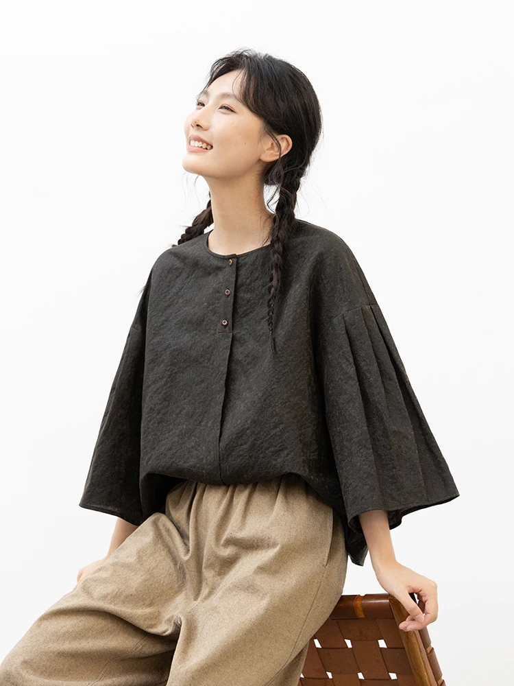 Новая коллекция Le: Женская свободная блузка из смешанного хлопка и льна с цветочной вышивкой, на пуговицах, с рукавами-колокол, влагоотводящая...
Новая коллекция Le: Женская свободная блузка из смешанного хлопка и льна с цветочной вышивкой, на пуговицах, с рукавами-колокол, влагоотводящая...