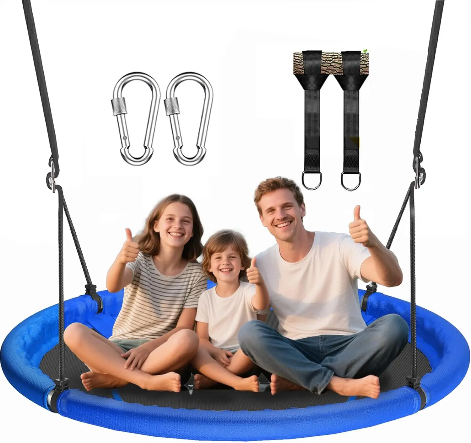 48" Saucer Tree Swing for Kids & Adults, 700lbs Capacity, Flying Swing with Adjustable Straps
48" Saucer Tree Swing for Kids & Adults, 700lbs Capacity, Flying Swing with Adjustable Straps