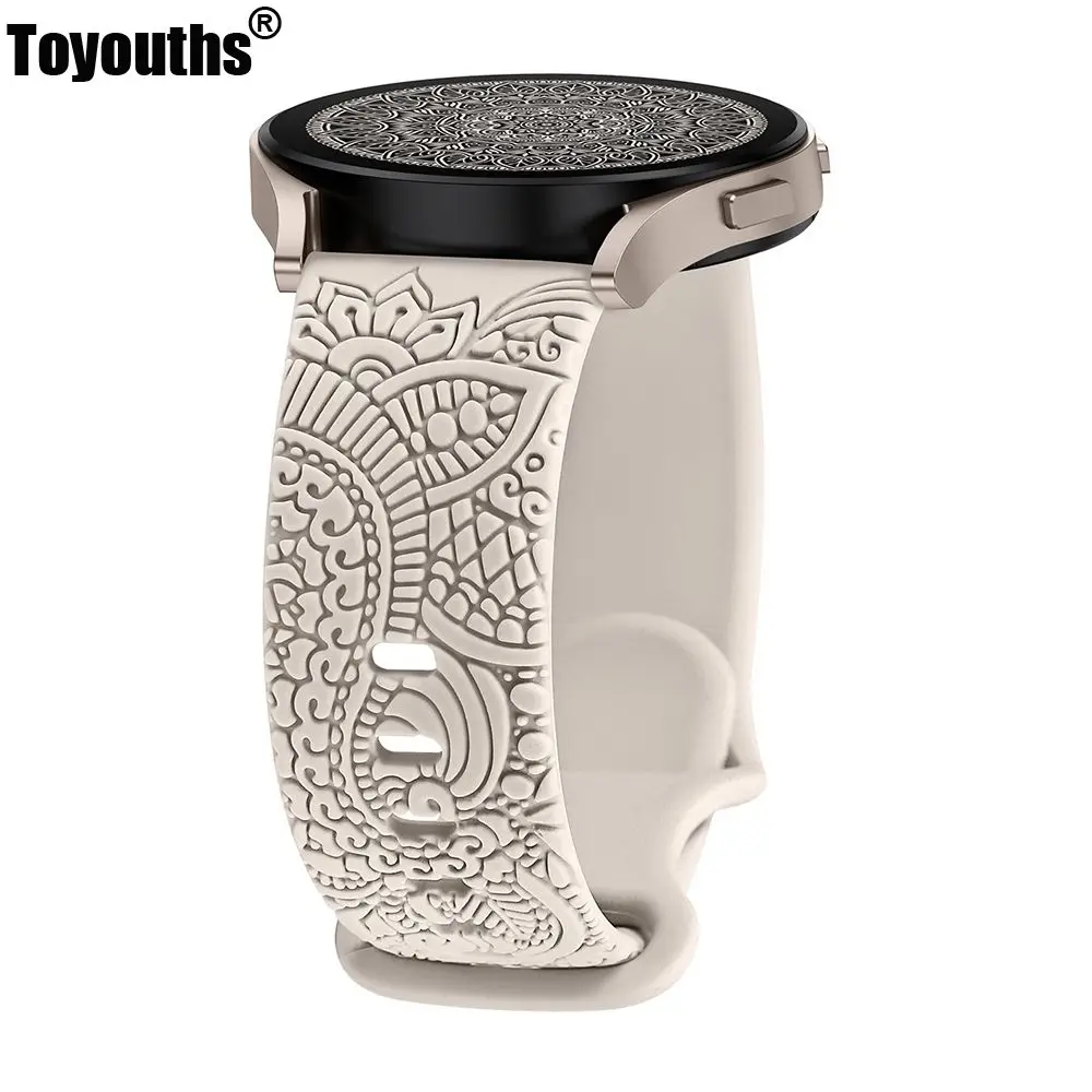 TOYOUTHS Flower Engraved Band for Samsung Galaxy Watch 7 FE 6 40mm 44mm Floral Silicone Sport Strap for Watch 6 Classic/Active 2
TOYOUTHS Flower Engraved Band for Samsung Galaxy Watch 7 FE 6 40mm 44mm Floral Silicone Sport Strap for Watch 6 Classic/Active 2