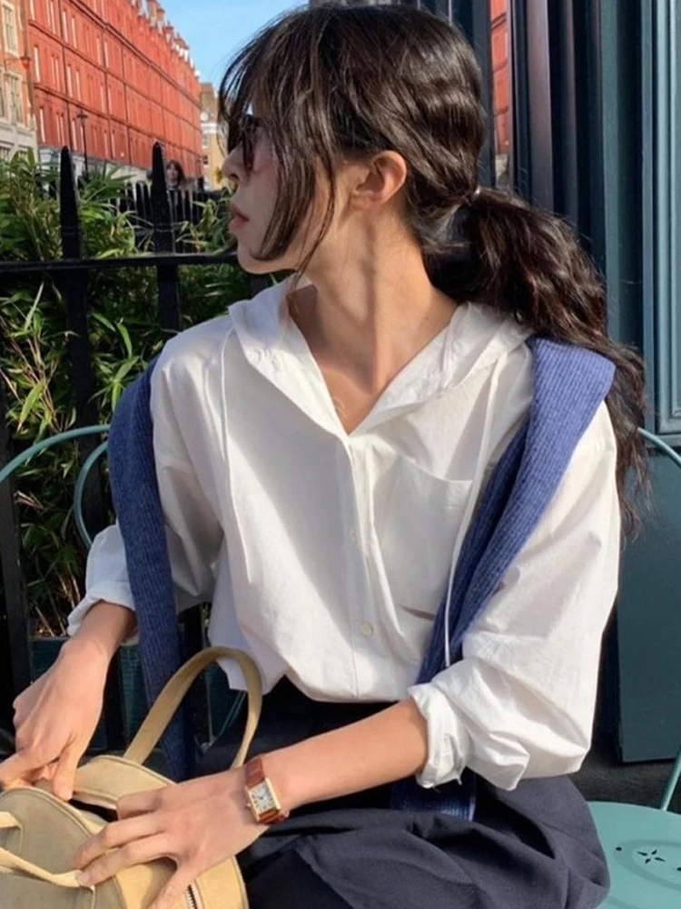 White ort Svel Women's irt Chic Autumn Loose Layering Design Long Sve ort Length Faionable Top for Small Fig...
White ort Svel Women's irt Chic Autumn Loose Layering Design Long Sve ort Length Faionable Top for Small Fig...