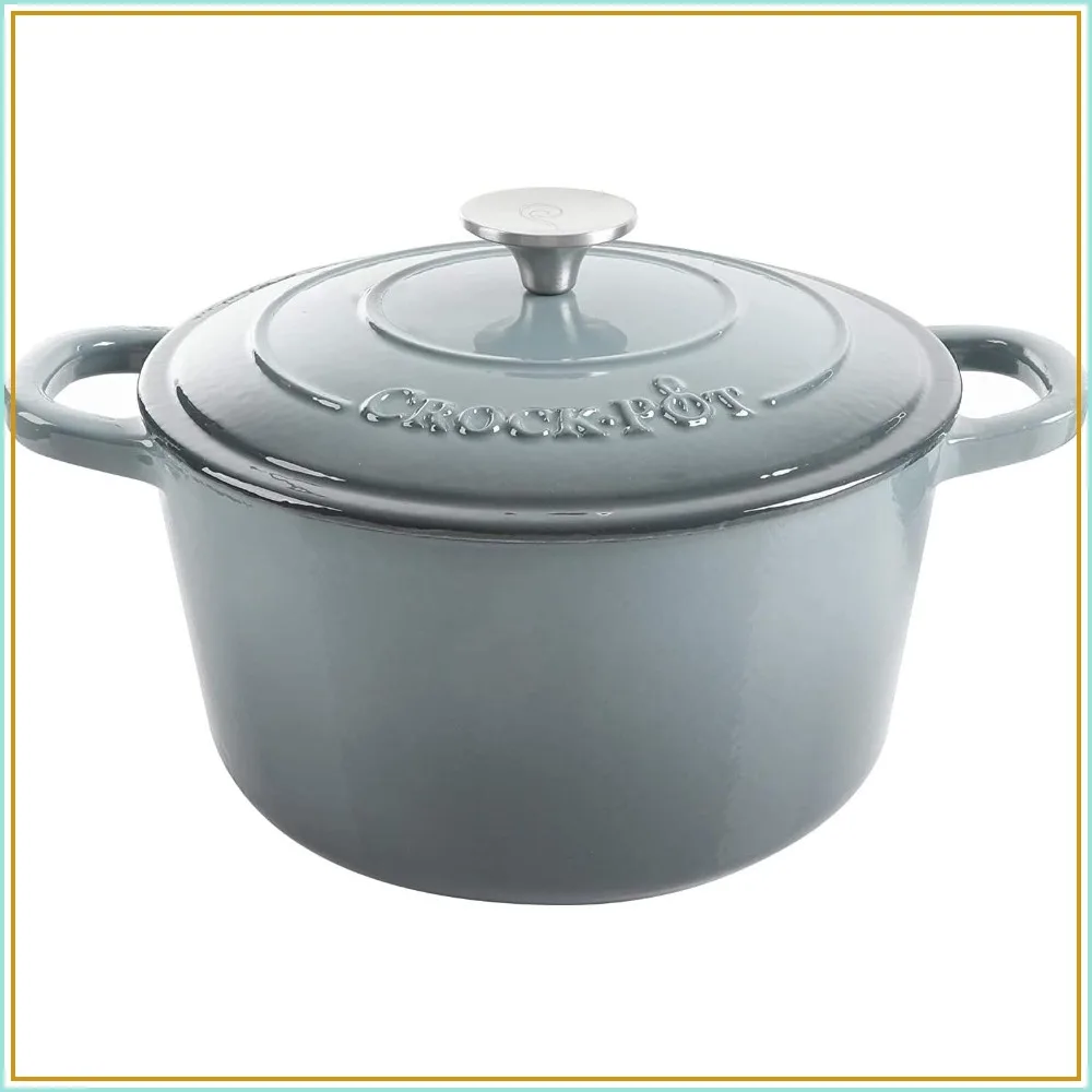 7-Quart Enameled Cast Iron Dutch Oven, Slate Gray, Heavy-Duty for Slow Cooking, Baking, Roasting
7-Quart Enameled Cast Iron Dutch Oven, Slate Gray, Heavy-Duty for Slow Cooking, Baking, Roasting
