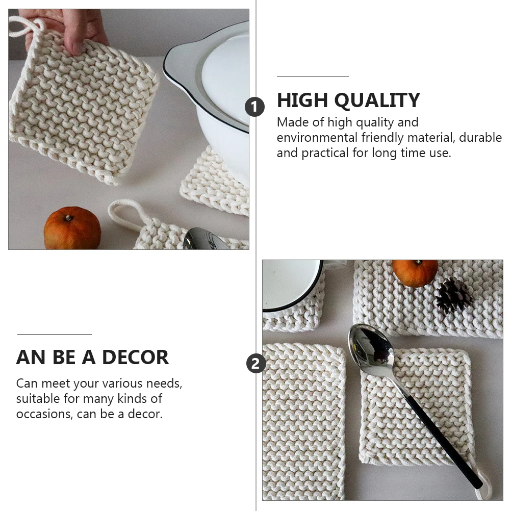 Woven Cotton Coaster Set Heat Proof Mat Tea Cup Pad for Kitchen Table Dining Furniture Decor Protective
Woven Cotton Coaster Set Heat Proof Mat Tea Cup Pad for Kitchen Table Dining Furniture Decor Protective
