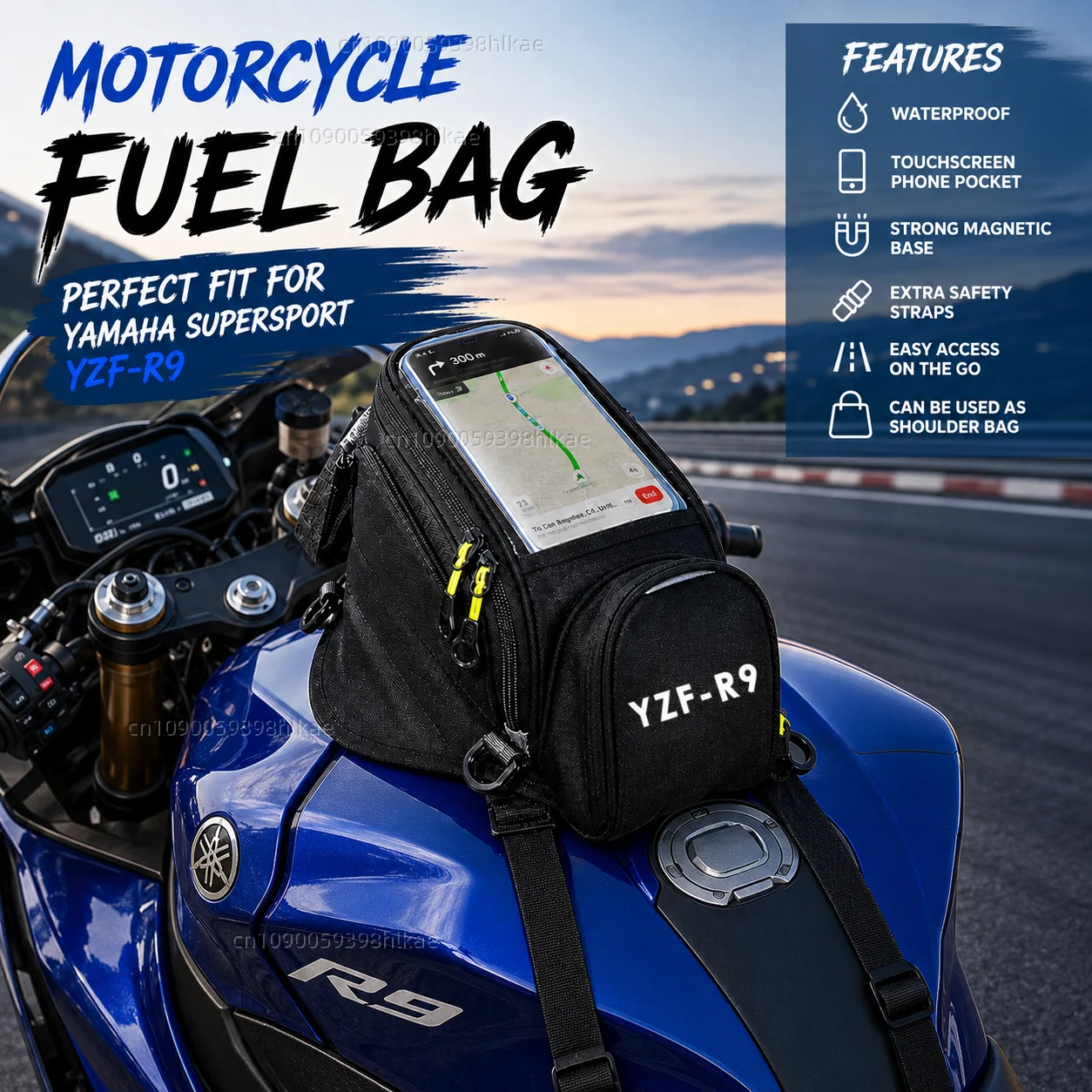 NEW Universal Magnetic Fuel Tank Bag Motorcycle Phone Navigation Pack For Yamaha Supersport YZF-R9 YZF R9 2025
NEW Universal Magnetic Fuel Tank Bag Motorcycle Phone Navigation Pack For Yamaha Supersport YZF-R9 YZF R9 2025