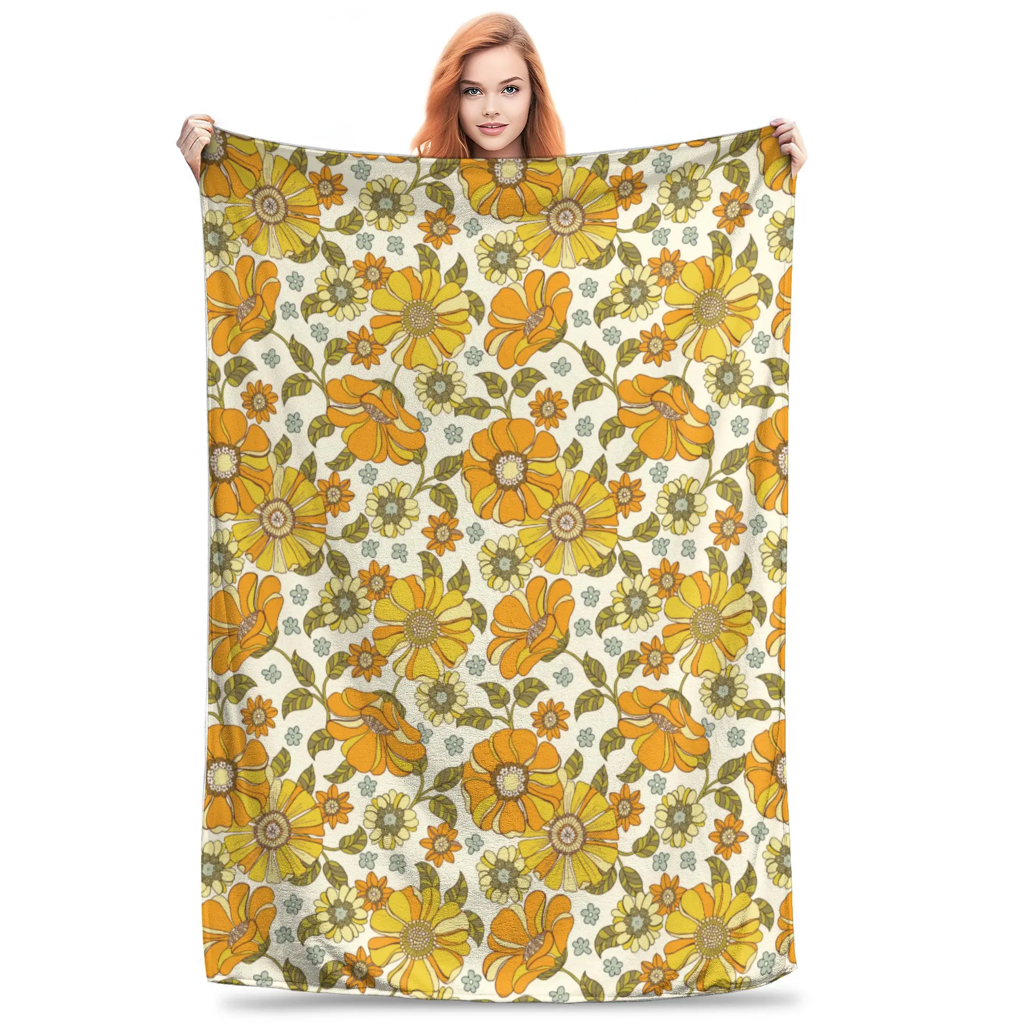 Nostalgic Style Floral Blanket Super Soft Cozy Retro Fashion Daisies Flower Throw Blankets for Bed Multi-size Plush Thin Quilt
Nostalgic Style Floral Blanket Super Soft Cozy Retro Fashion Daisies Flower Throw Blankets for Bed Multi-size Plush Thin Quilt