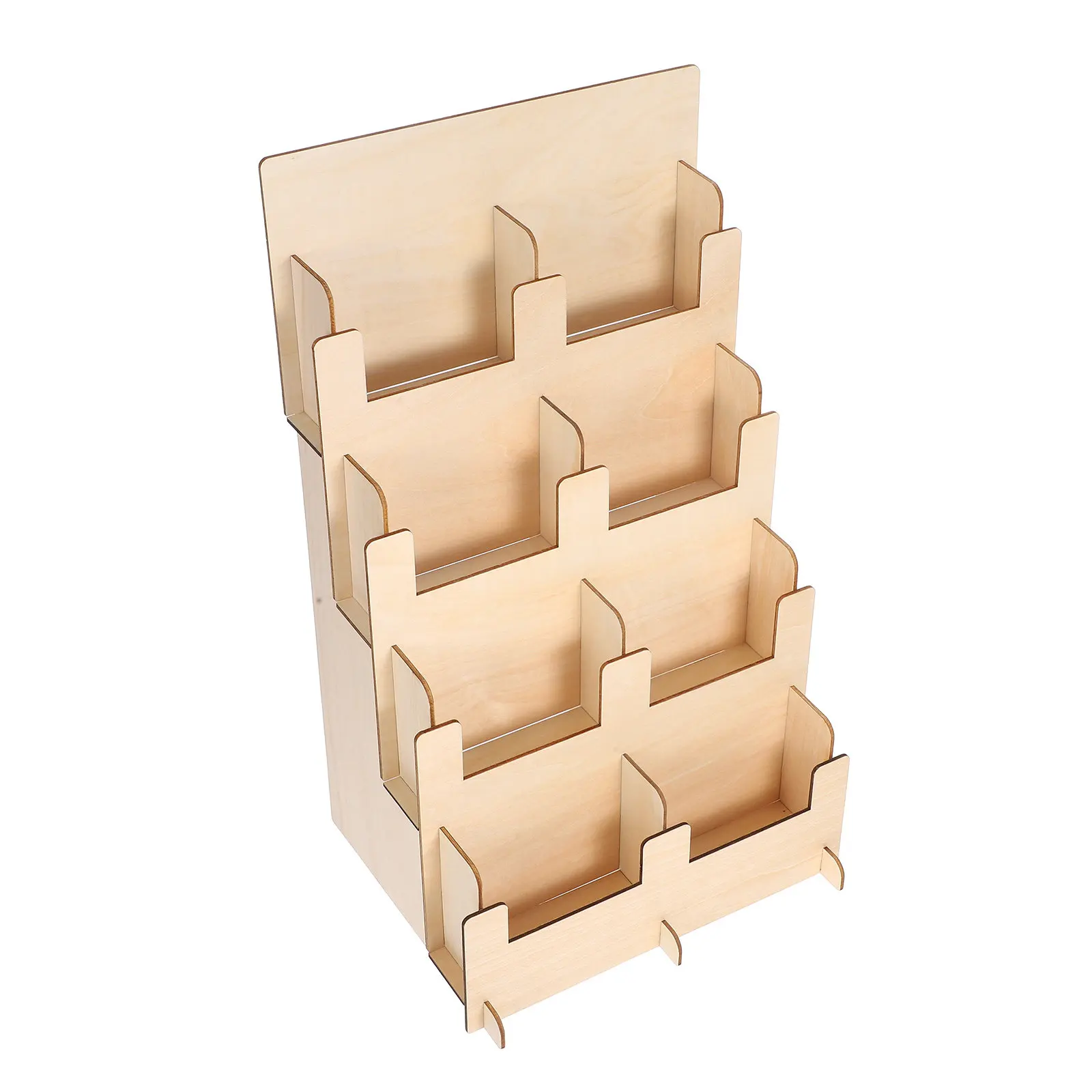Wooden 4 Tier Sticker Display Stand Multi-Purpose Card Holder Countertop Rack for Postcards Greeting Cards Photos Brochures
Wooden 4 Tier Sticker Display Stand Multi-Purpose Card Holder Countertop Rack for Postcards Greeting Cards Photos Brochures