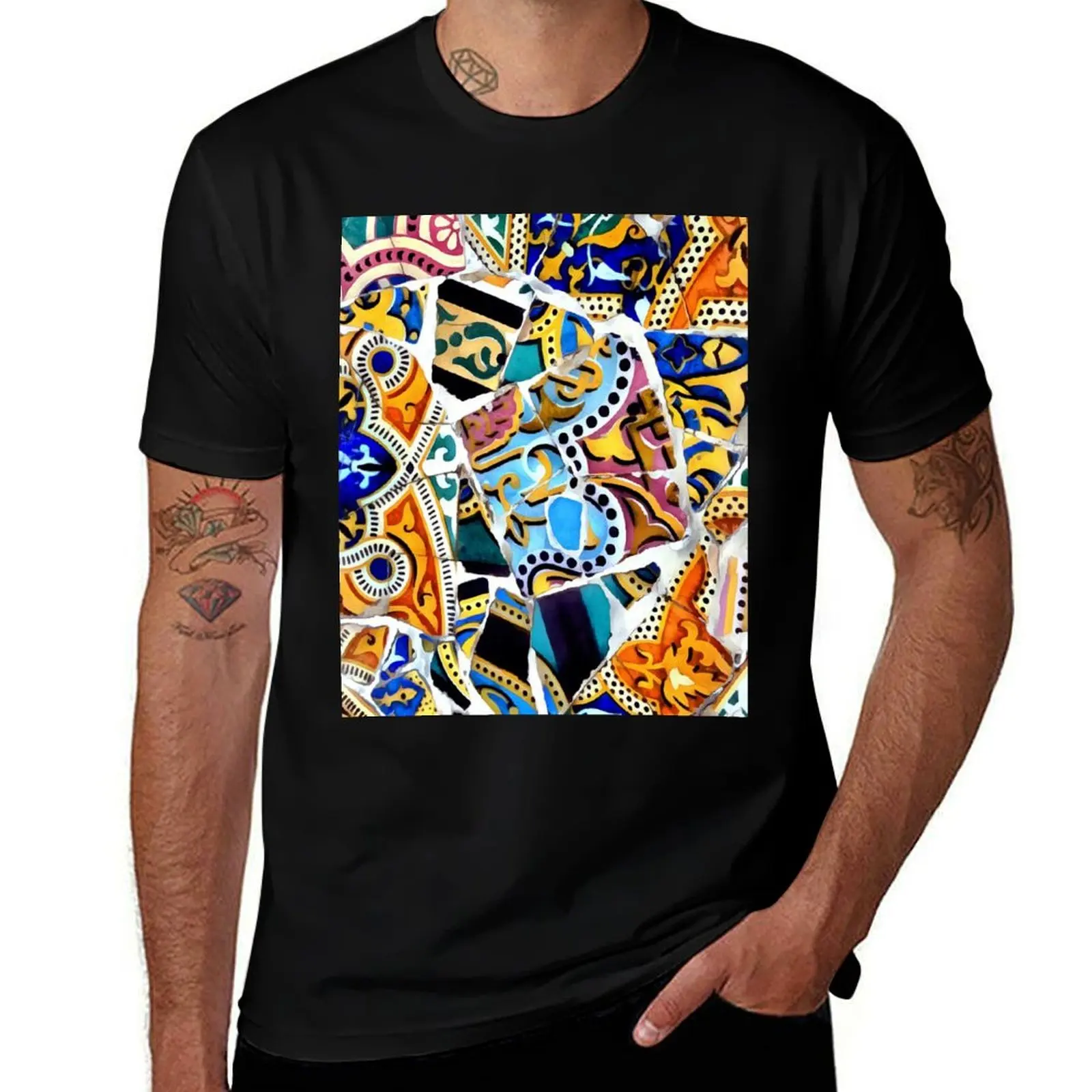 Gaudi Barselona mosaic T-Shirt topping anime t shirts blue archive rapper graphic tees mens designer clothes
Gaudi Barselona mosaic T-Shirt topping anime t shirts blue archive rapper graphic tees mens designer clothes