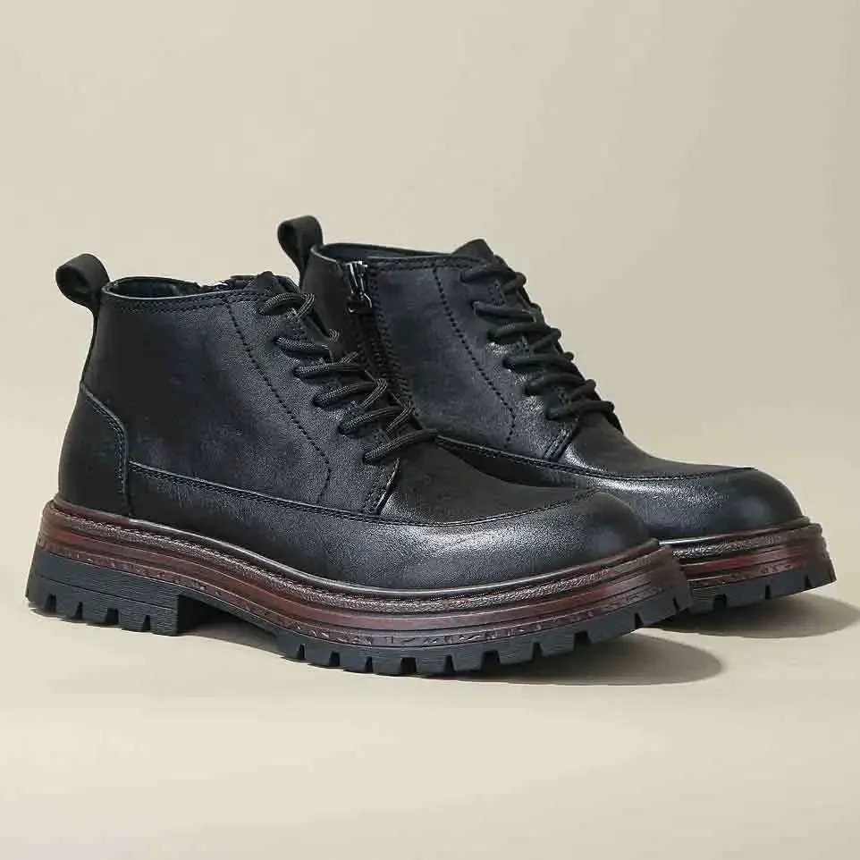 Winter Men's Leather High Top Leather Shoes Trend Retro Workwear Boots Short Boots
Winter Men's Leather High Top Leather Shoes Trend Retro Workwear Boots Short Boots