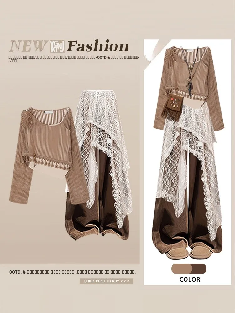 Футболка в готовую полоску для путешествий, кружевные узкие брюки с высокой талией, комплект из футболки, женская модная повседневная одежда ort Sve round Ne
Футболка в готовую полоску для путешествий, кружевные узкие брюки с высокой талией, комплект из футболки, женская модная повседневная одежда ort Sve round Ne