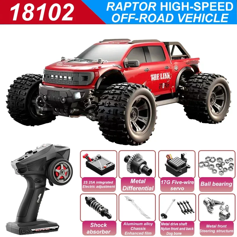 SCY 18102 1:18 4WD Brushless Climbing Car Off Road 4x4 High Speed 70KM/H & 50KM/H Remote Control Cars with LED Headlight
SCY 18102 1:18 4WD Brushless Climbing Car Off Road 4x4 High Speed 70KM/H & 50KM/H Remote Control Cars with LED Headlight
