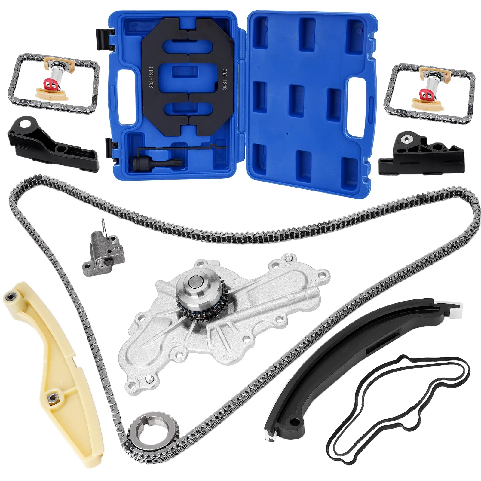 Timing Chain Kit & Water Pump For 2011-2019 Ford F150 Explorer Edge Flex 3.5 3.7
Timing Chain Kit & Water Pump For 2011-2019 Ford F150 Explorer Edge Flex 3.5 3.7